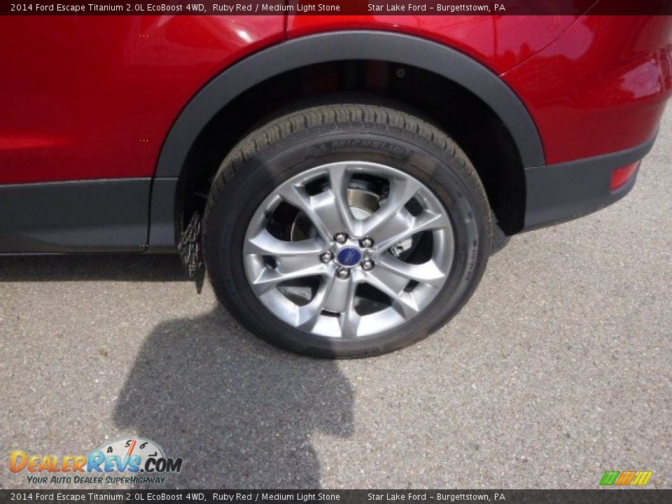 2014 Ford Escape Titanium 2.0L EcoBoost 4WD Ruby Red / Medium Light Stone Photo #9