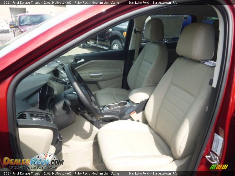 2014 Ford Escape Titanium 2.0L EcoBoost 4WD Ruby Red / Medium Light Stone Photo #10
