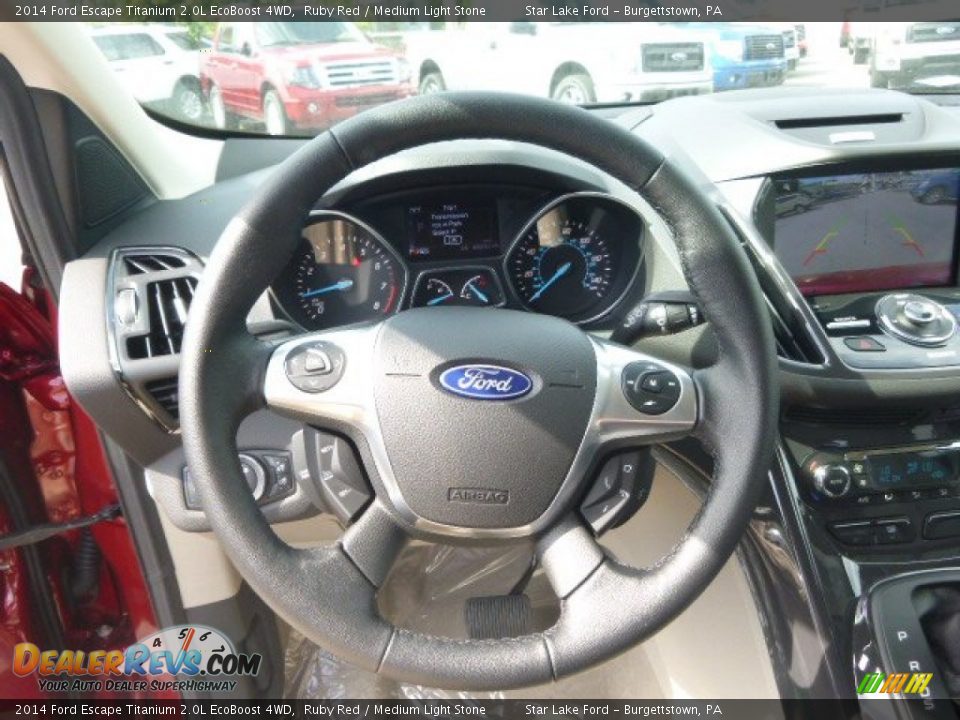 2014 Ford Escape Titanium 2.0L EcoBoost 4WD Ruby Red / Medium Light Stone Photo #18