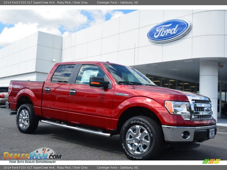 2014 Ford F150 XLT SuperCrew 4x4 Ruby Red / Steel Grey Photo #1
