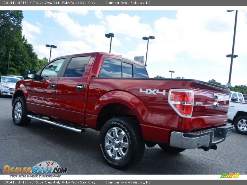2014 Ford F150 XLT SuperCrew 4x4 Ruby Red / Steel Grey Photo #25