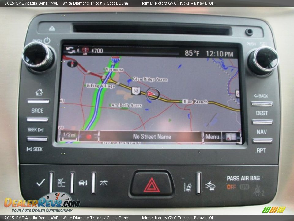 2015 GMC Acadia Denali AWD White Diamond Tricoat / Cocoa Dune Photo #12