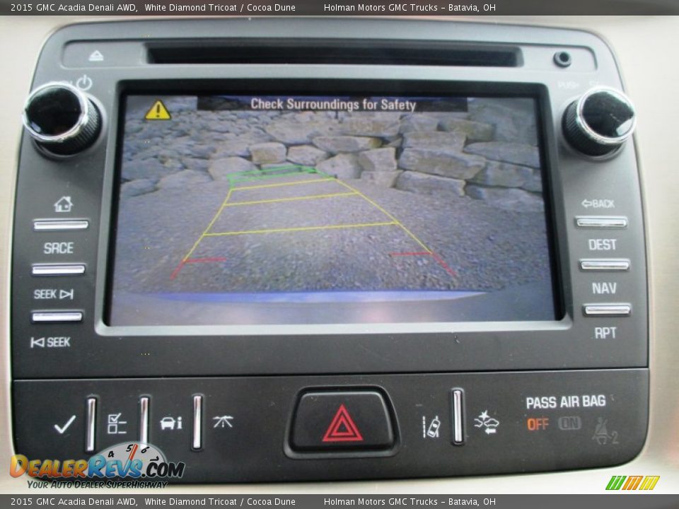2015 GMC Acadia Denali AWD White Diamond Tricoat / Cocoa Dune Photo #14