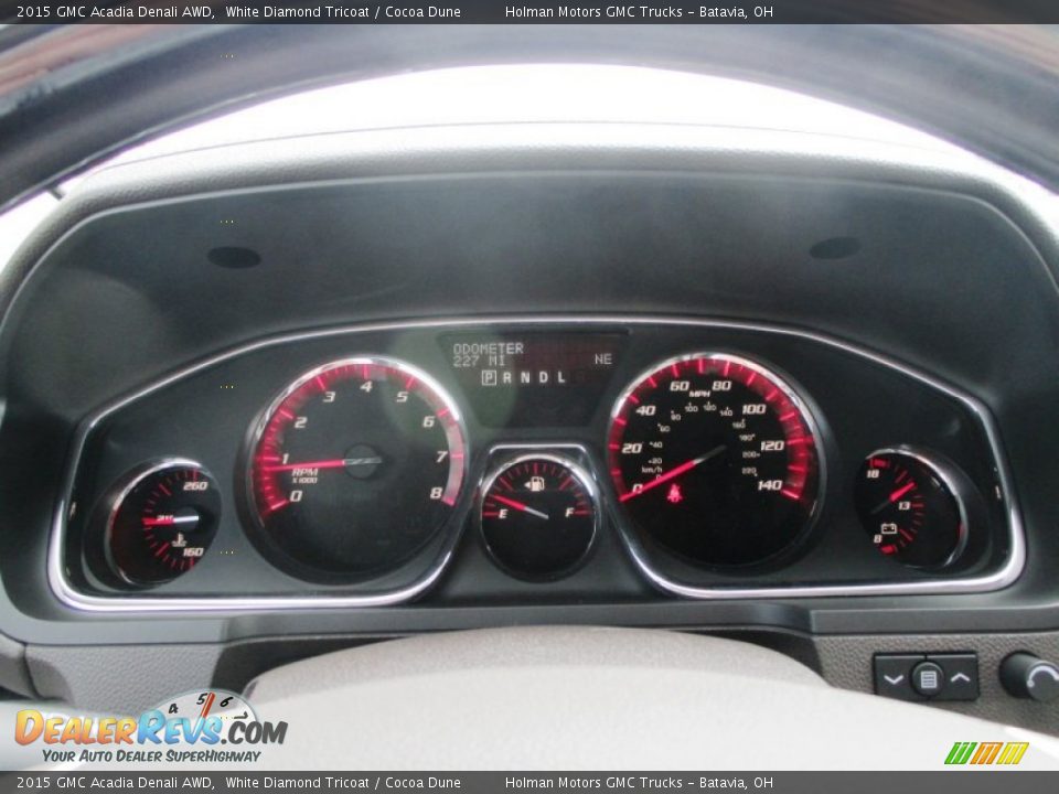 2015 GMC Acadia Denali AWD White Diamond Tricoat / Cocoa Dune Photo #20