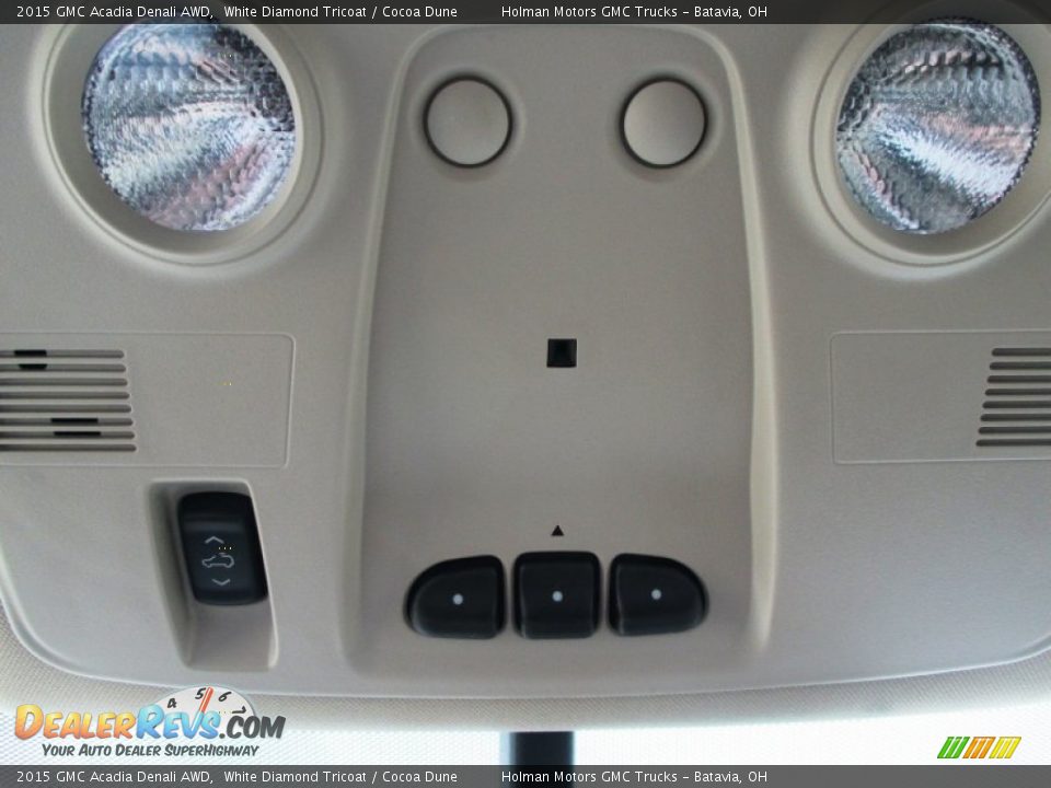 2015 GMC Acadia Denali AWD White Diamond Tricoat / Cocoa Dune Photo #24