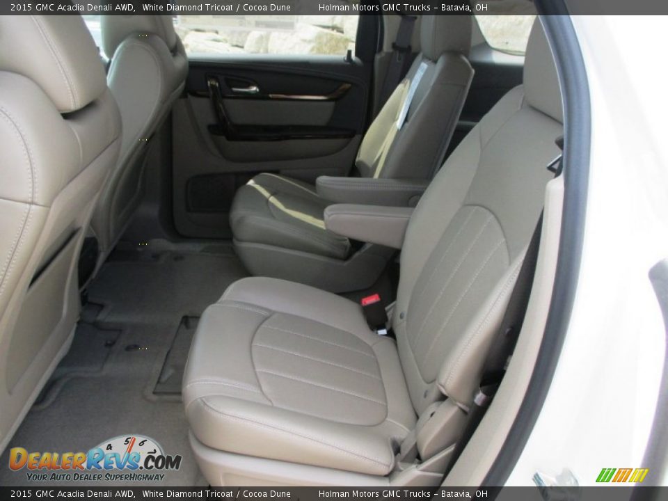 2015 GMC Acadia Denali AWD White Diamond Tricoat / Cocoa Dune Photo #28