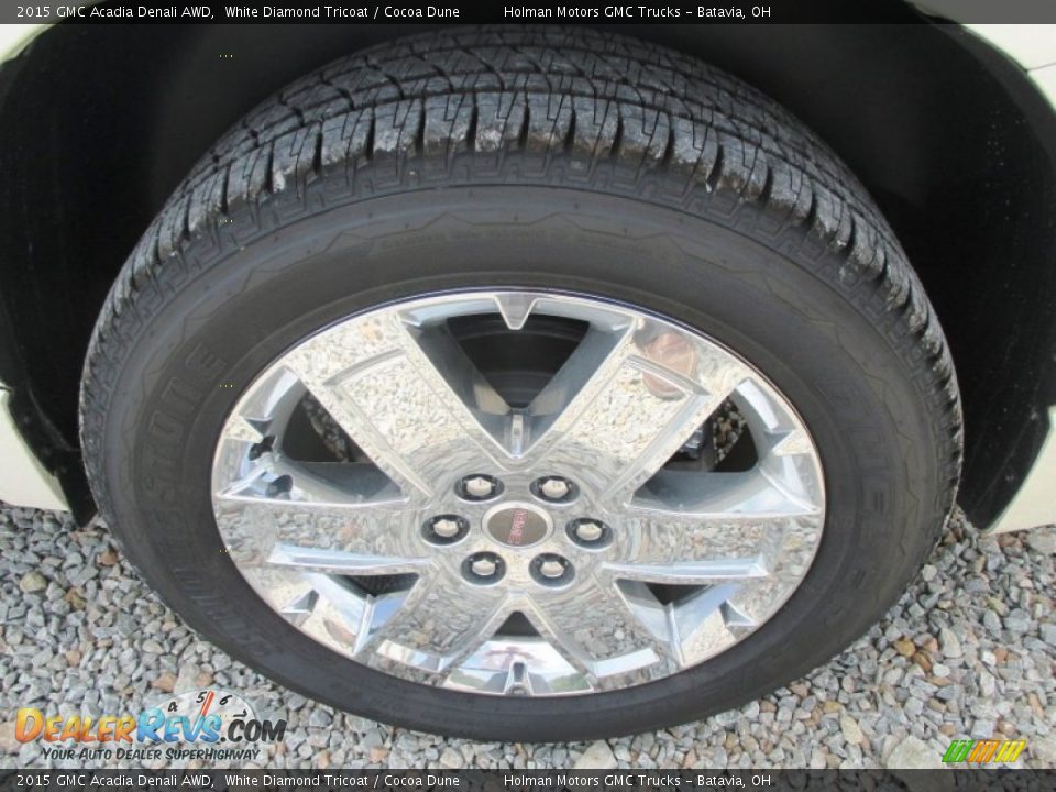 2015 GMC Acadia Denali AWD White Diamond Tricoat / Cocoa Dune Photo #30