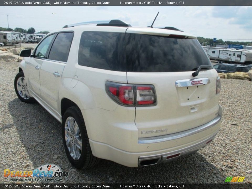2015 GMC Acadia Denali AWD White Diamond Tricoat / Cocoa Dune Photo #31