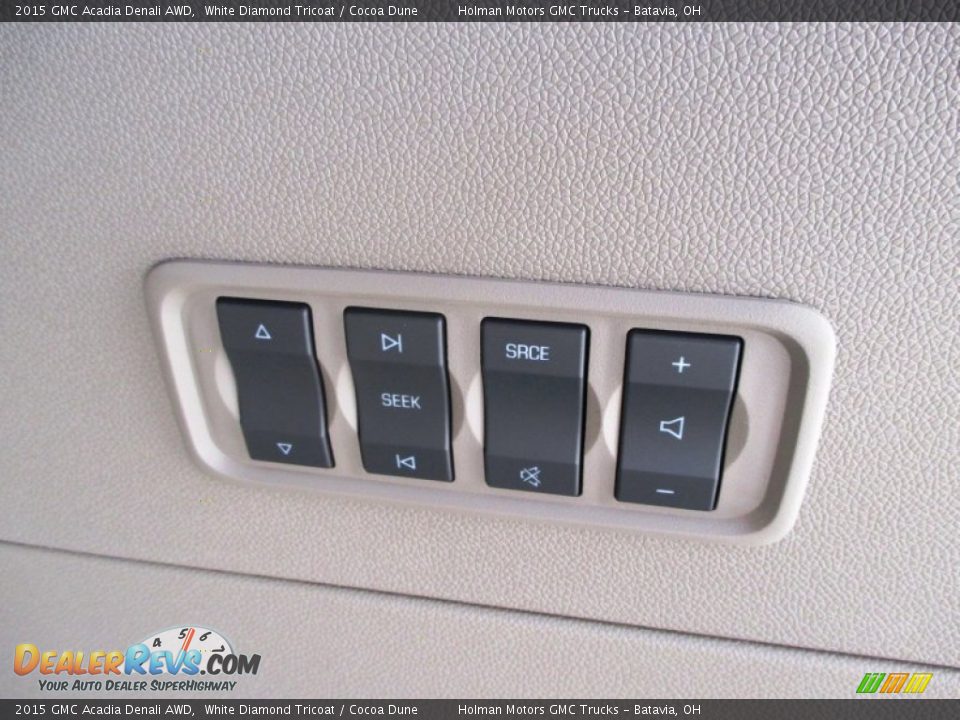 2015 GMC Acadia Denali AWD White Diamond Tricoat / Cocoa Dune Photo #34