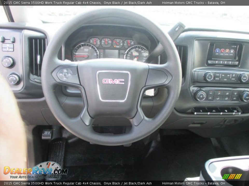 2015 GMC Sierra 3500HD Work Truck Regular Cab 4x4 Chassis Steering Wheel Photo #15