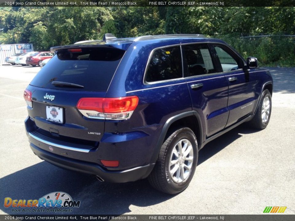 2014 Jeep Grand Cherokee Limited 4x4 True Blue Pearl / Morocco Black Photo #7