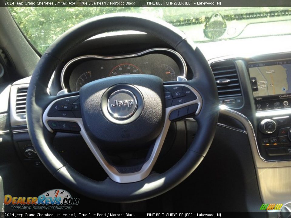2014 Jeep Grand Cherokee Limited 4x4 True Blue Pearl / Morocco Black Photo #14