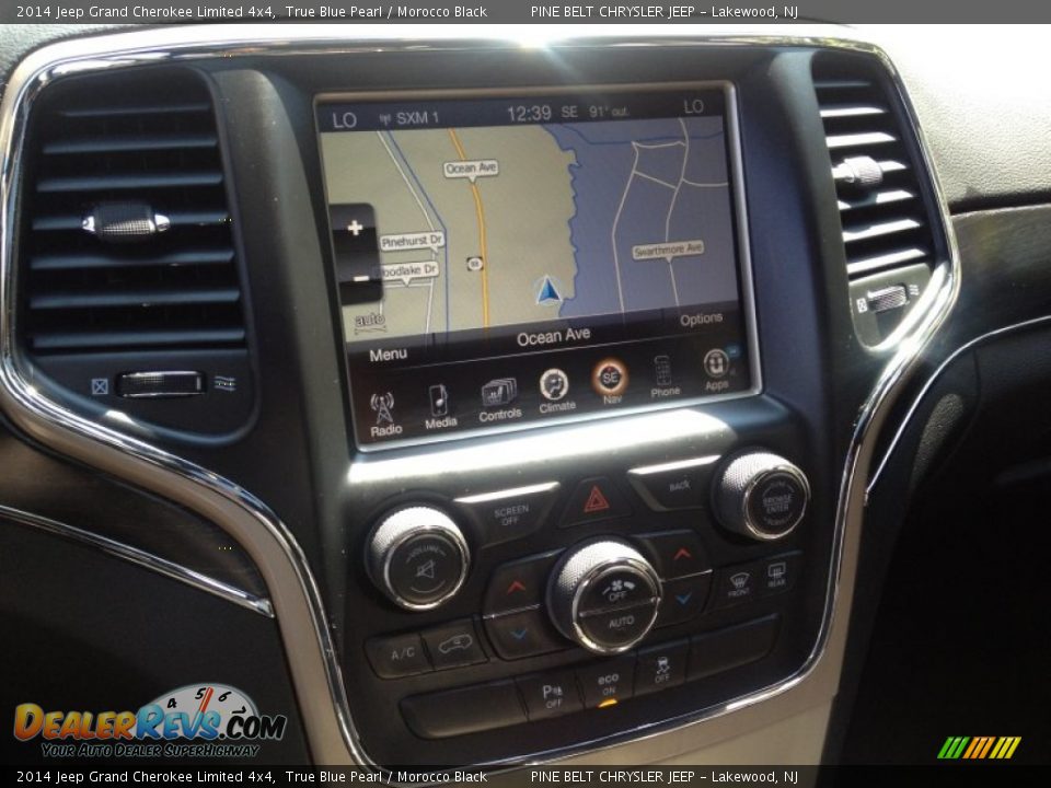 2014 Jeep Grand Cherokee Limited 4x4 True Blue Pearl / Morocco Black Photo #19