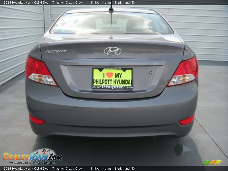 2014 Hyundai Accent GLS 4 Door Triathlon Gray / Gray Photo #5