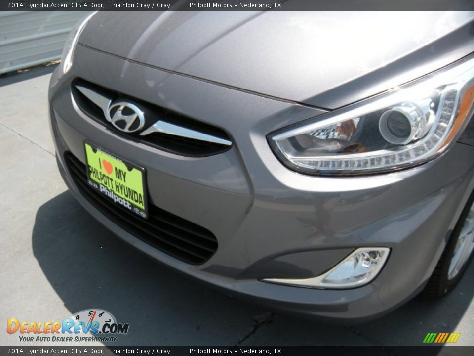 2014 Hyundai Accent GLS 4 Door Triathlon Gray / Gray Photo #10