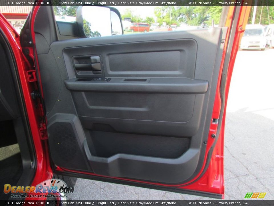 2011 Dodge Ram 3500 HD SLT Crew Cab 4x4 Dually Bright Red / Dark Slate Gray/Medium Graystone Photo #13