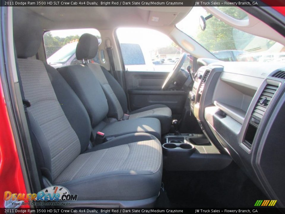 2011 Dodge Ram 3500 HD SLT Crew Cab 4x4 Dually Bright Red / Dark Slate Gray/Medium Graystone Photo #15