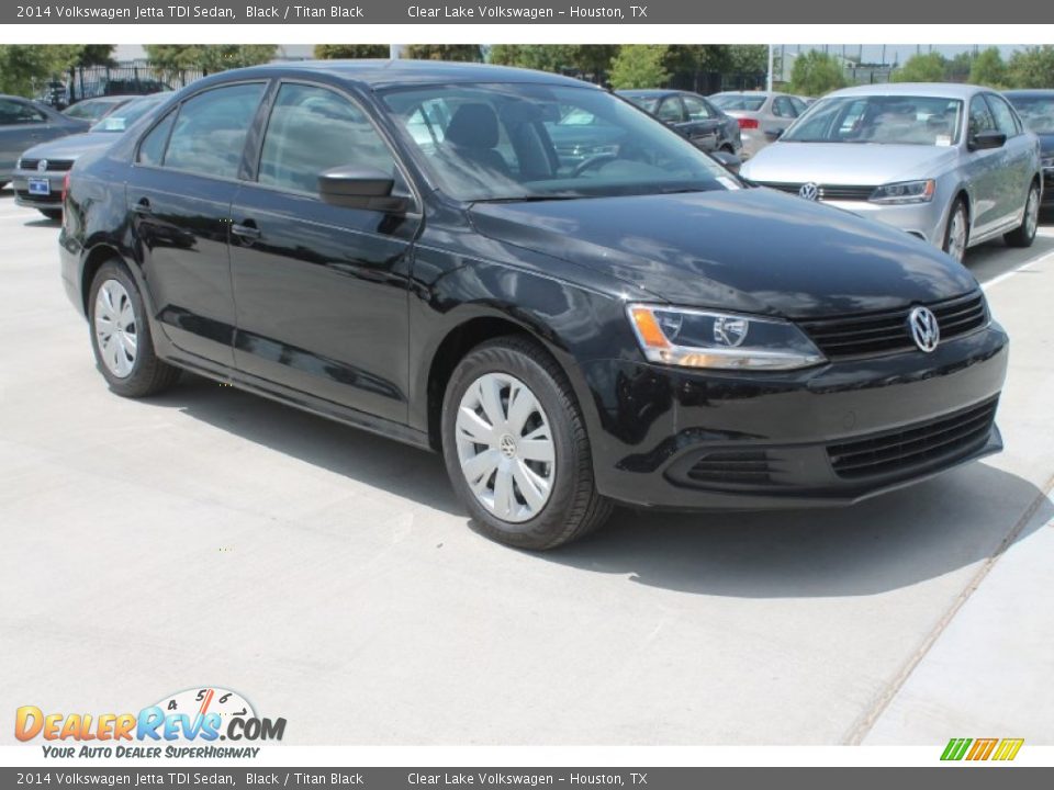 2014 Volkswagen Jetta TDI Sedan Black / Titan Black Photo #1