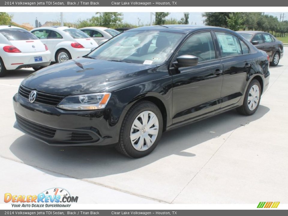 2014 Volkswagen Jetta TDI Sedan Black / Titan Black Photo #3
