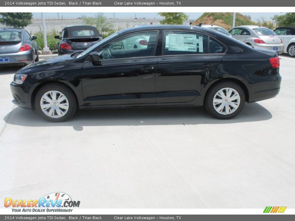 2014 Volkswagen Jetta TDI Sedan Black / Titan Black Photo #4