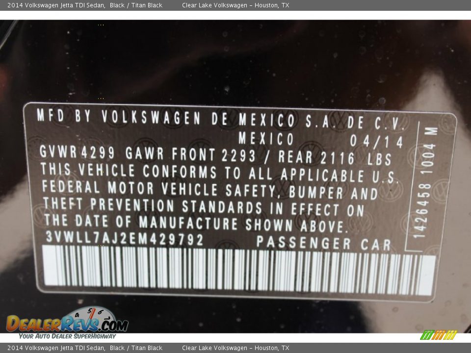 2014 Volkswagen Jetta TDI Sedan Black / Titan Black Photo #26