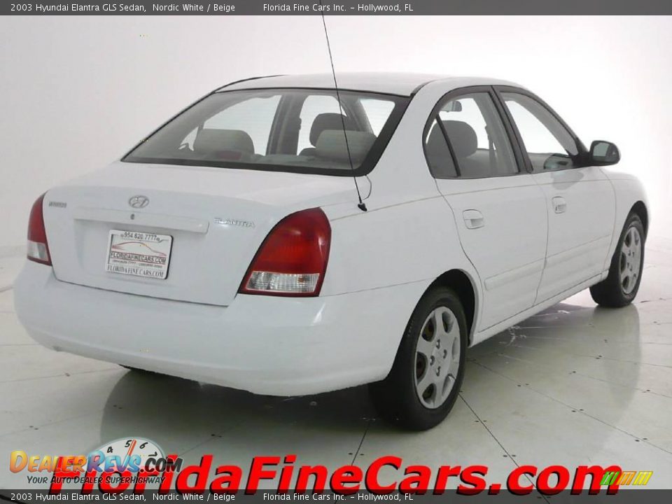 2003 Hyundai Elantra GLS Sedan Nordic White / Beige Photo #2