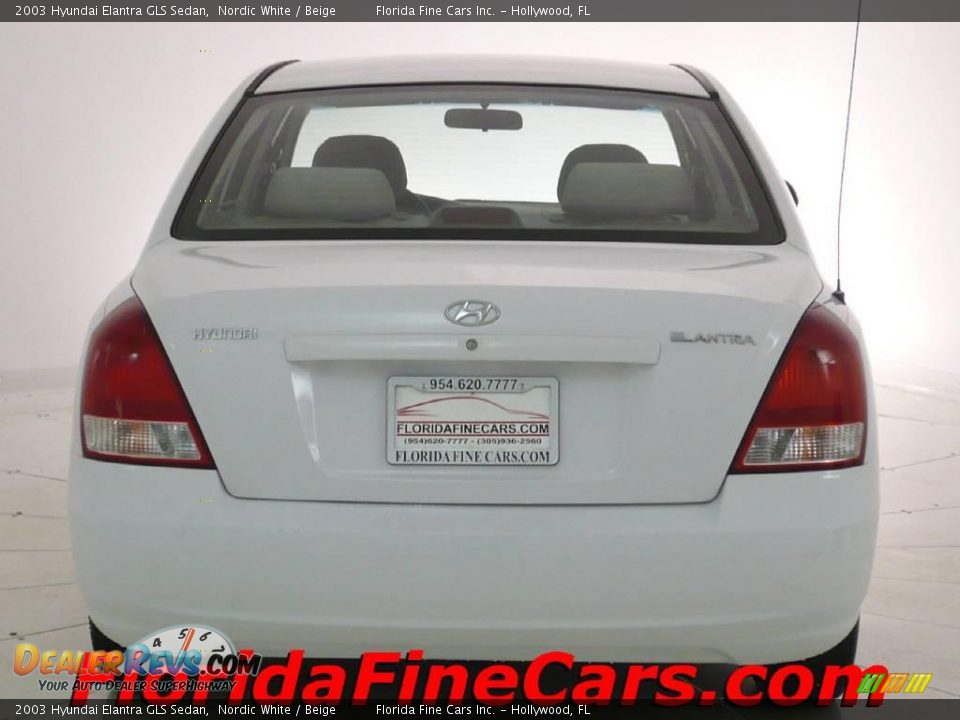 2003 Hyundai Elantra GLS Sedan Nordic White / Beige Photo #6