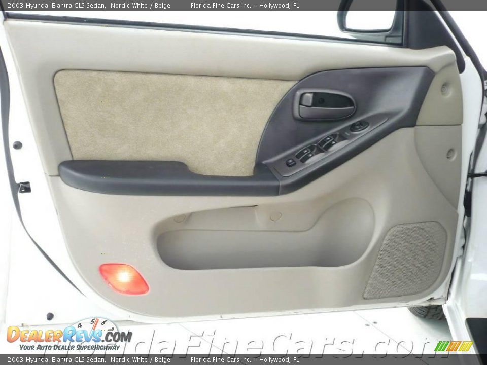 2003 Hyundai Elantra GLS Sedan Nordic White / Beige Photo #11