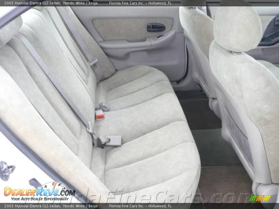 2003 Hyundai Elantra GLS Sedan Nordic White / Beige Photo #14