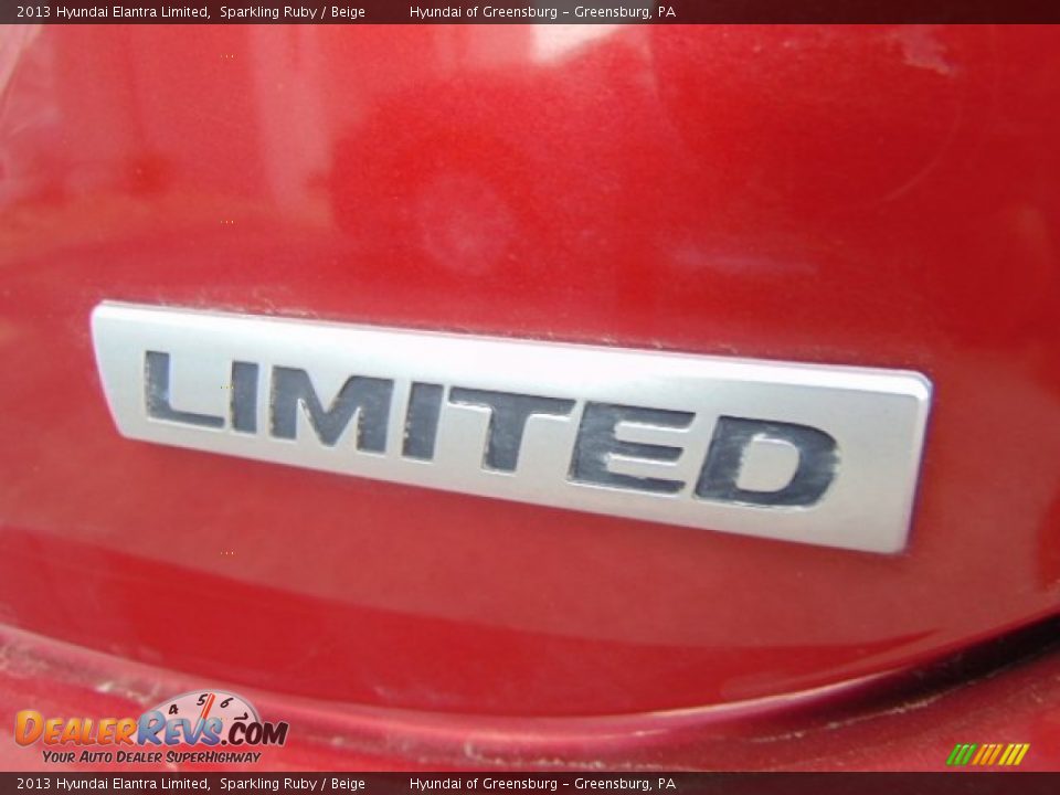 2013 Hyundai Elantra Limited Sparkling Ruby / Beige Photo #9