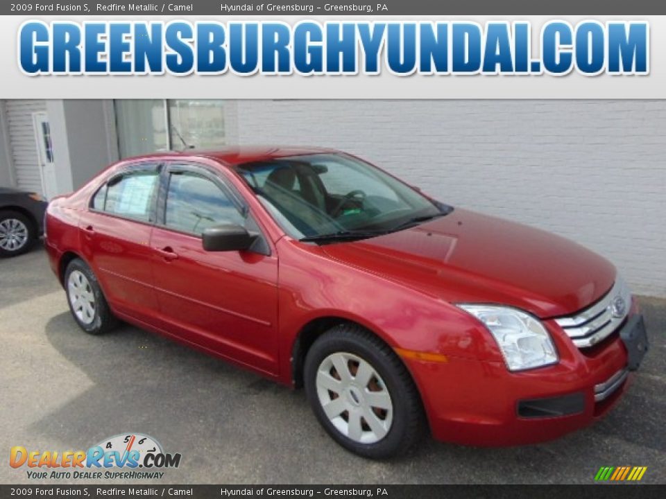 2009 Ford Fusion S Redfire Metallic / Camel Photo #1