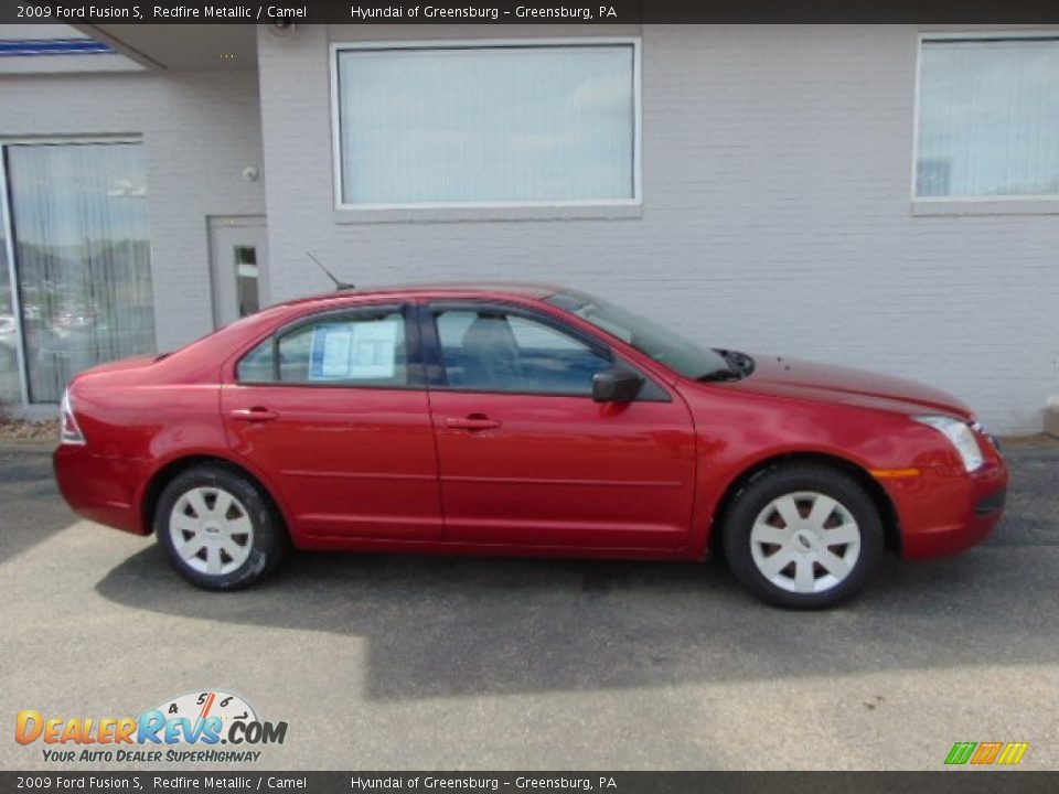 2009 Ford Fusion S Redfire Metallic / Camel Photo #2