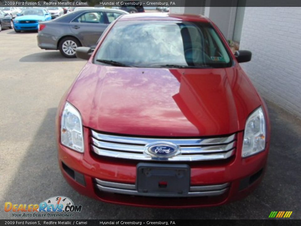 2009 Ford Fusion S Redfire Metallic / Camel Photo #4