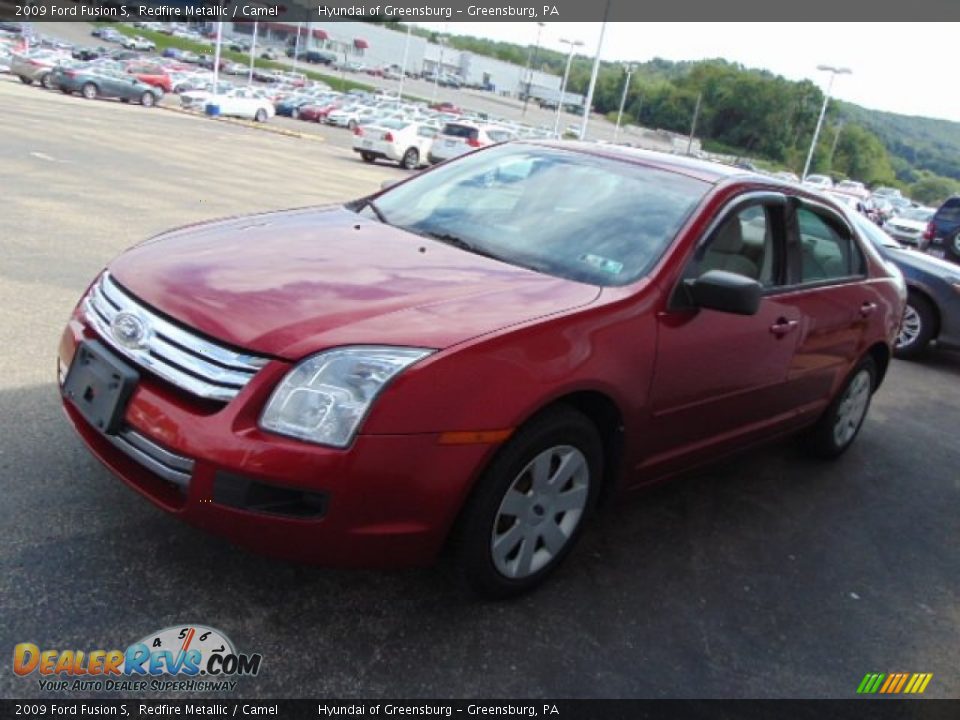 2009 Ford Fusion S Redfire Metallic / Camel Photo #5