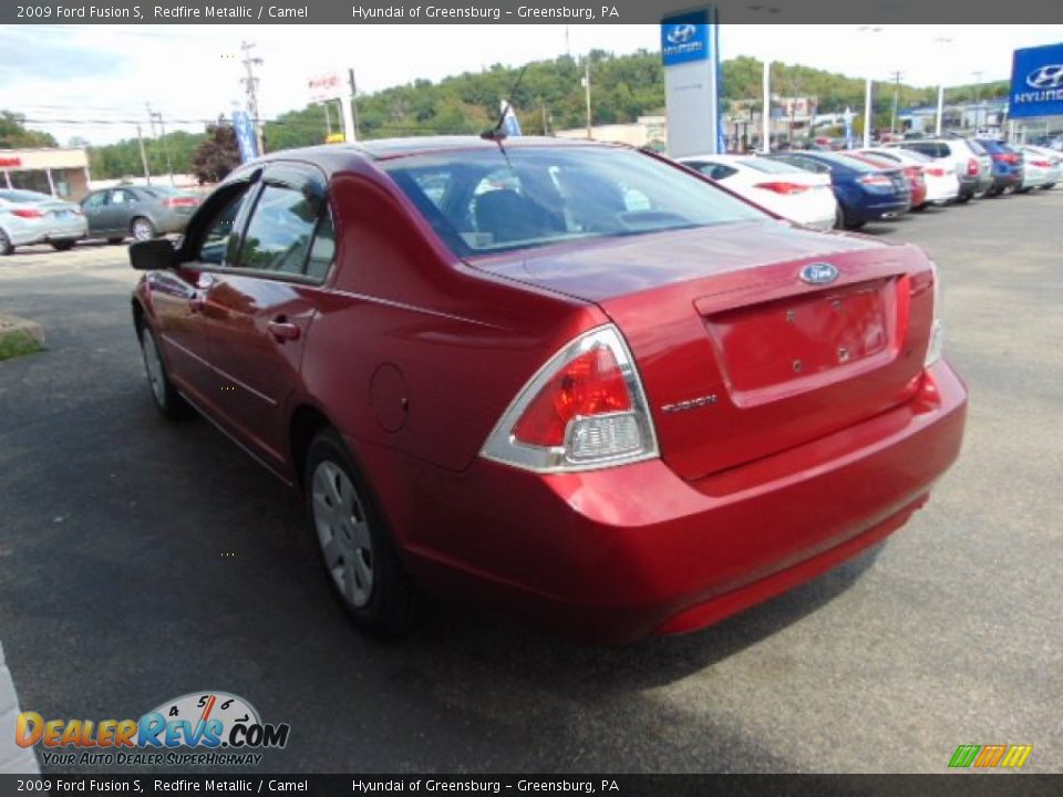 2009 Ford Fusion S Redfire Metallic / Camel Photo #6