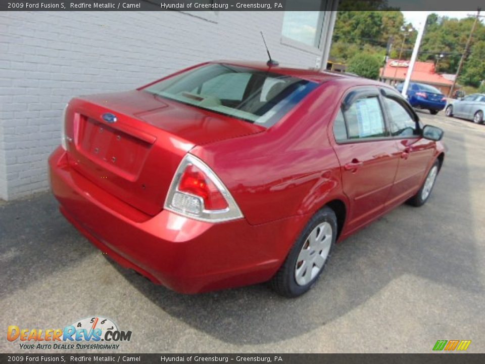 2009 Ford Fusion S Redfire Metallic / Camel Photo #8