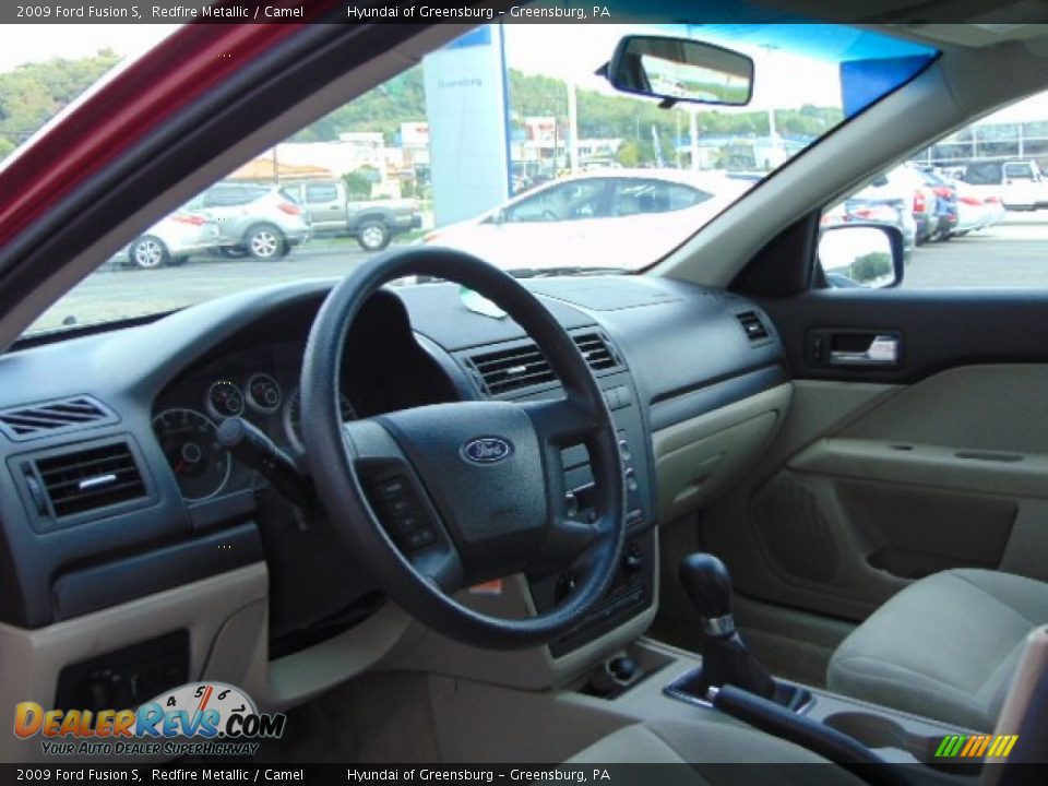 2009 Ford Fusion S Redfire Metallic / Camel Photo #11