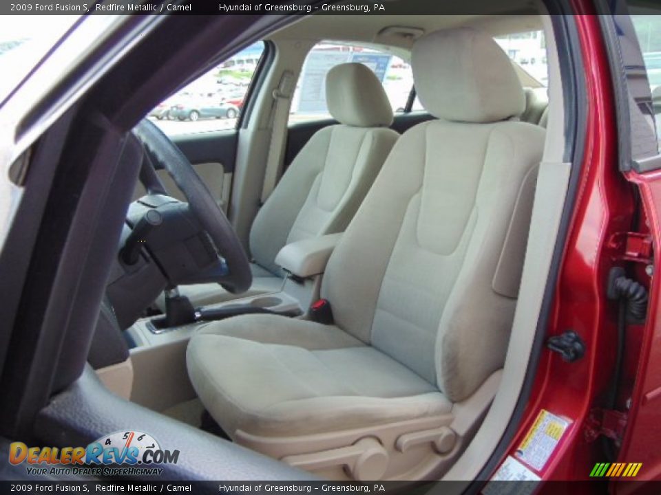2009 Ford Fusion S Redfire Metallic / Camel Photo #12
