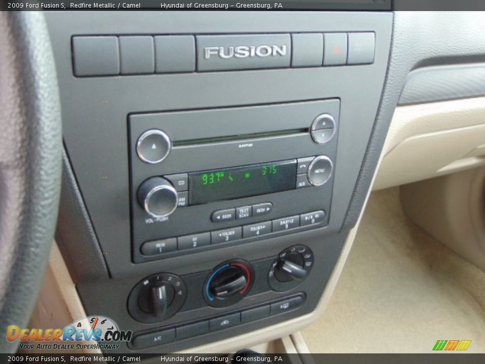 2009 Ford Fusion S Redfire Metallic / Camel Photo #14