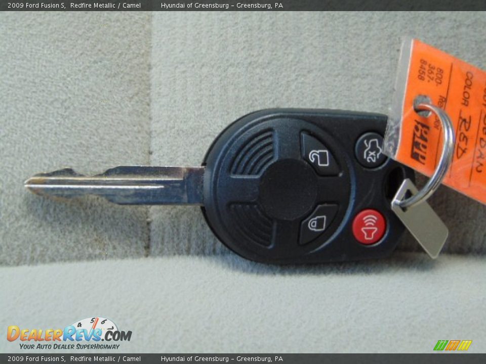 2009 Ford Fusion S Redfire Metallic / Camel Photo #20