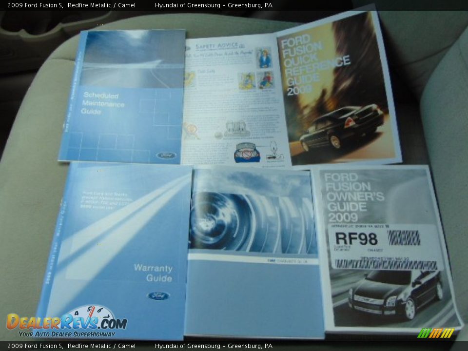 2009 Ford Fusion S Redfire Metallic / Camel Photo #22