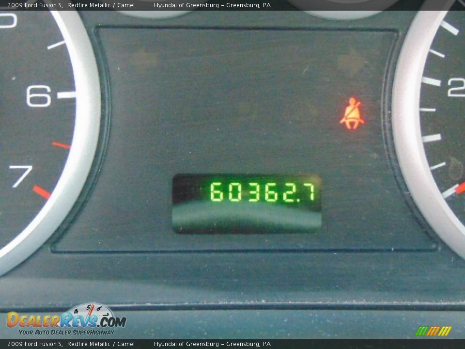 2009 Ford Fusion S Redfire Metallic / Camel Photo #25