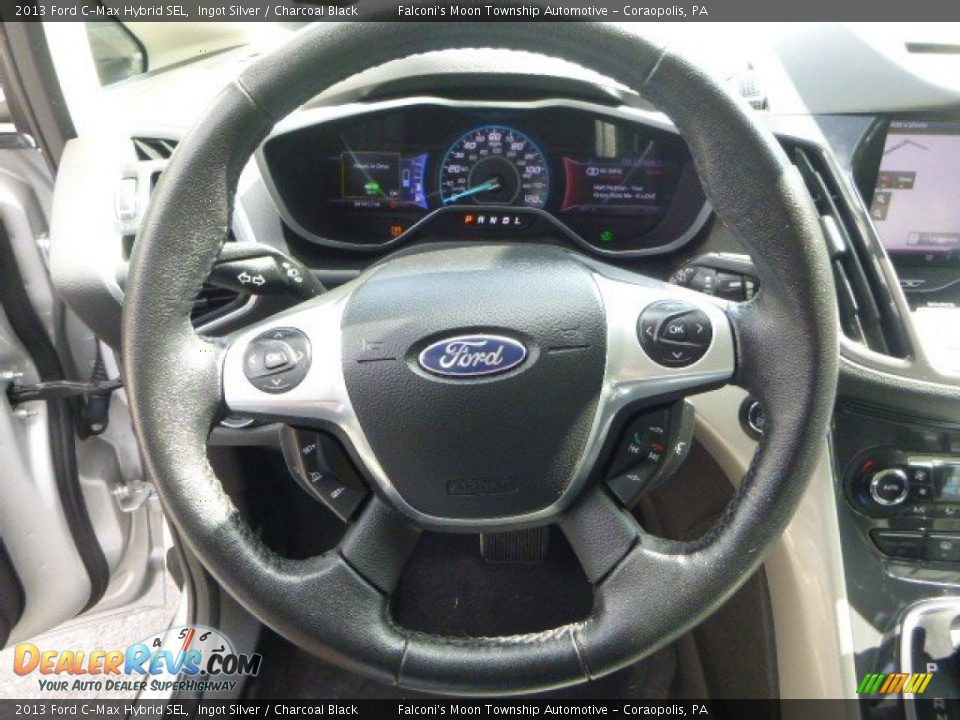 2013 Ford C-Max Hybrid SEL Ingot Silver / Charcoal Black Photo #20