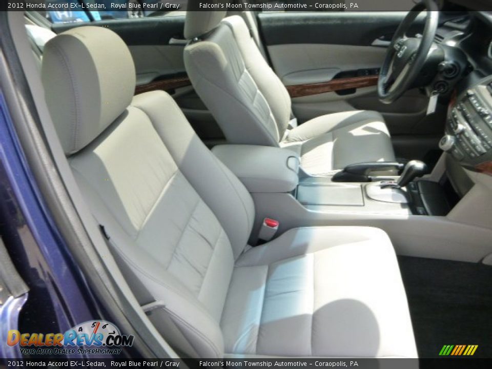 2012 Honda Accord EX-L Sedan Royal Blue Pearl / Gray Photo #10