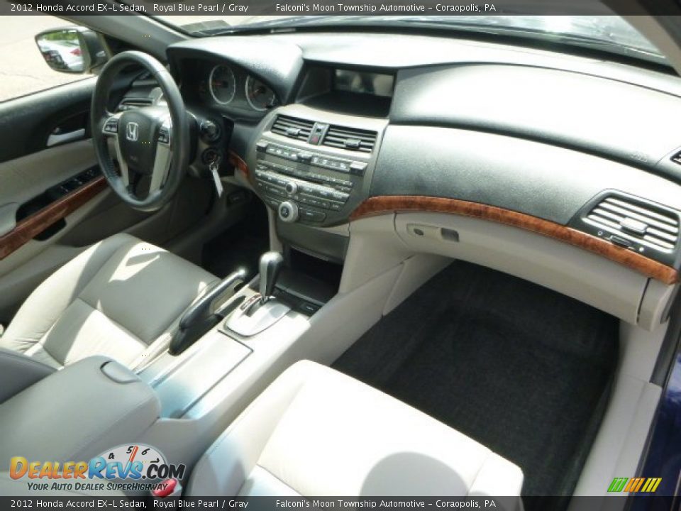 2012 Honda Accord EX-L Sedan Royal Blue Pearl / Gray Photo #11
