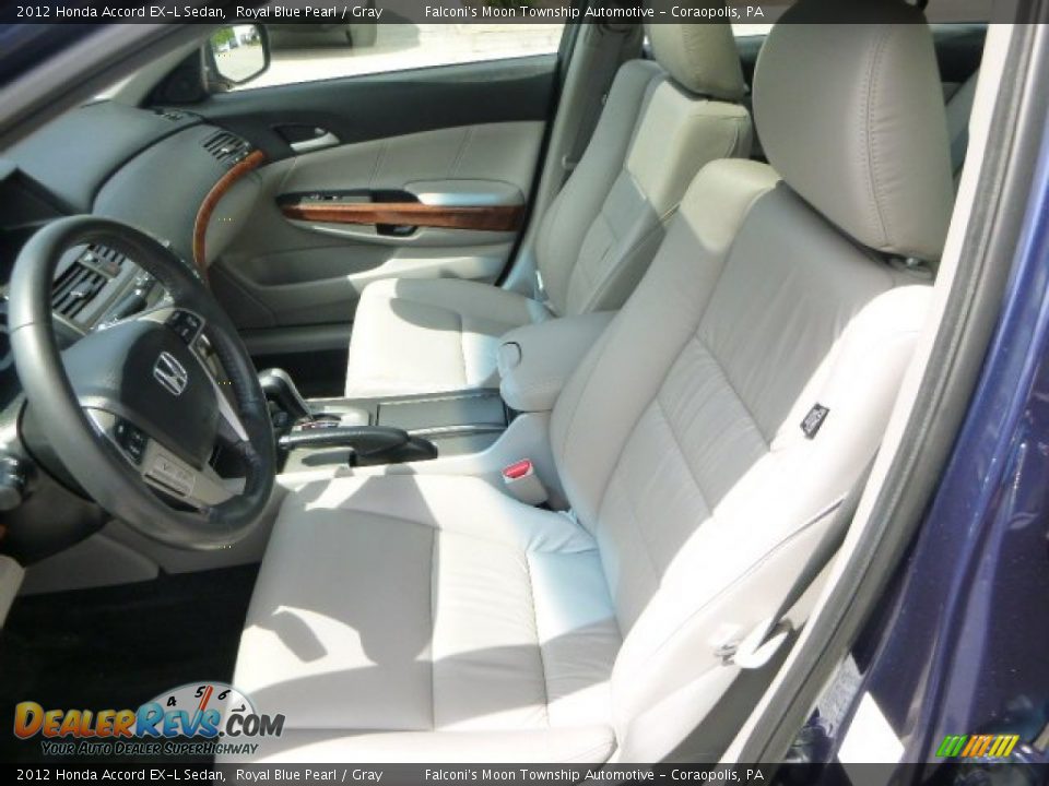 2012 Honda Accord EX-L Sedan Royal Blue Pearl / Gray Photo #16