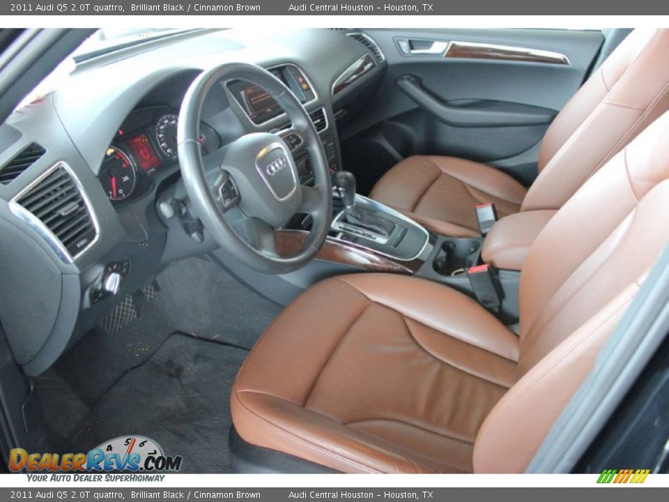 2011 Audi Q5 2.0T quattro Brilliant Black / Cinnamon Brown Photo #12