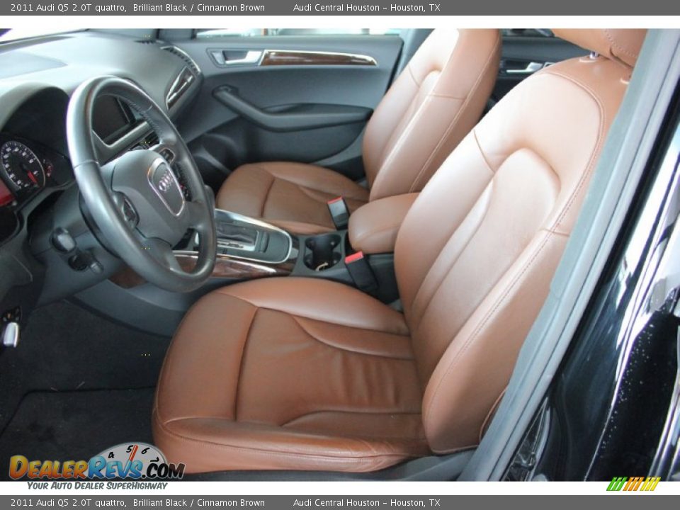 2011 Audi Q5 2.0T quattro Brilliant Black / Cinnamon Brown Photo #13