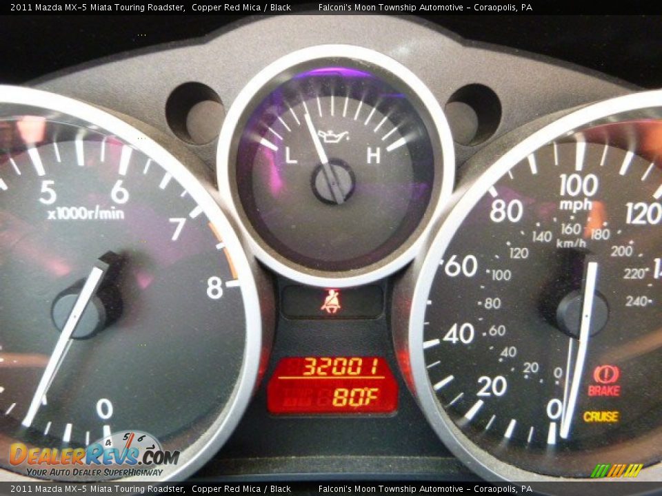 2011 Mazda MX-5 Miata Touring Roadster Copper Red Mica / Black Photo #19