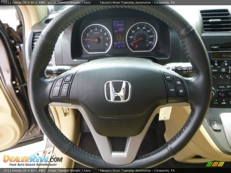 2011 Honda CR-V EX-L 4WD Urban Titanium Metallic / Ivory Photo #22
